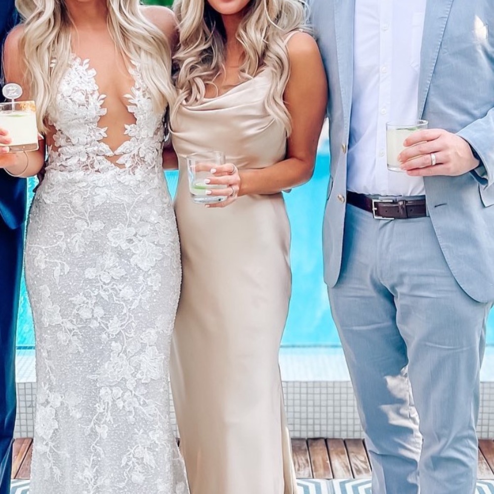 Gold Champagne Formal Maxi Dress